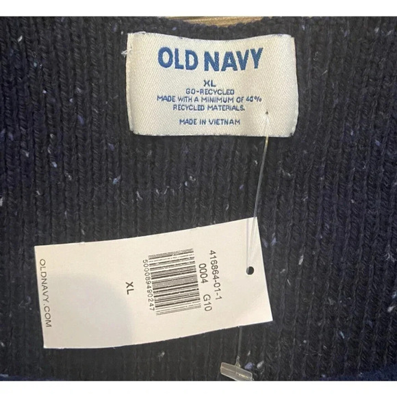 NWT Old Navy Sweater Sleeveless Navy Speck Extra Large XL New - Picture 2 of 3